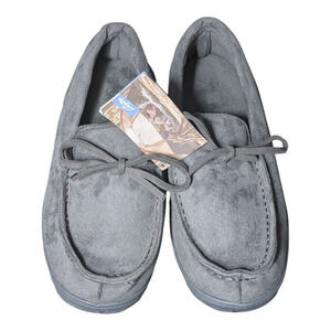 Lazy Steps Men's Moccasin Slippers - Size 9 - Gray - New - Indoor/Outdoor